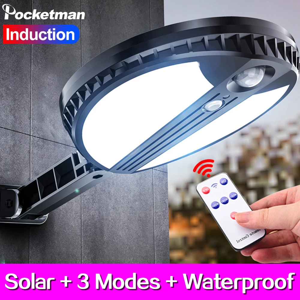 

70Leds Bright Light Sensor Power Remote Control Wall Street Aisle Lighting Garden Waterproof Modern Sensor Detection Lighting
