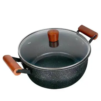 

Soup Pot Non-stick Pot 24cm Maifan Stone Color Household Pot Hot Pot Cooking Noodles Does Not Rust Universal Induction Cooker