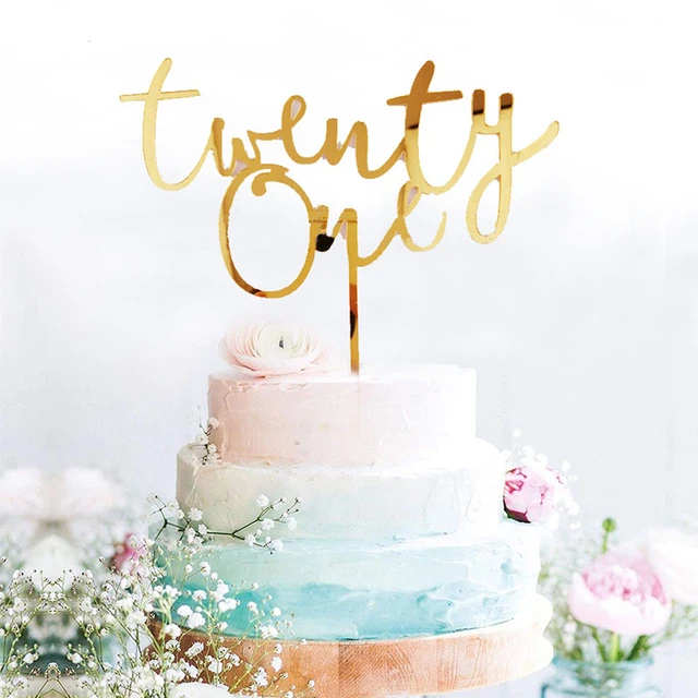 Topper de bolo acrílico número 16, 30, 21 anos, 20 um, decoração de bolo,  festa de aniversário, sobremesa - AliExpress