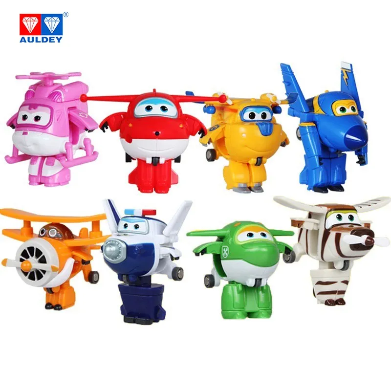 Экшн фигурки AULDEY Super Wings 8 шт./компл. мини робот деформация игрушка Донни Джетт
