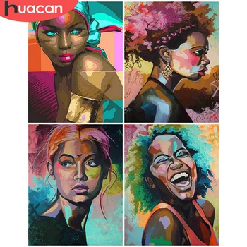 

HUACAN Painting By Numbers Portrait Drawing On Canvas DIY Pictures By Number Girl Kits Hand Painted Paintings Gift Home Decor