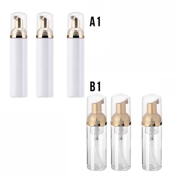 

3 Pcs/set 60ml Plastic Foamer Pump Bottle Empty Cosmetic Bottle Facial Cleanser Wash Liquid Soap Foam Bottles