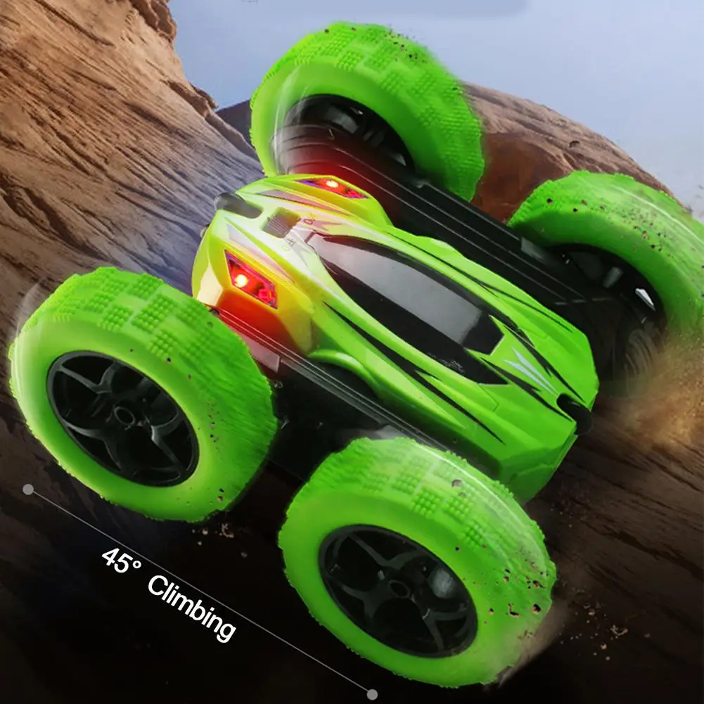 

Rechargeable 2.4G RC Crawler Off-road Stunt Car 360 Degree Rotary LED Kids Toy Four-wheel drive technology before