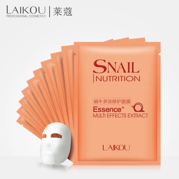

NEW LAIKOU Snail Facial Mask korean blackhead Essence Cosmetic Moisturizing Oil Control Shrink Pores Face Whitening Skin Care