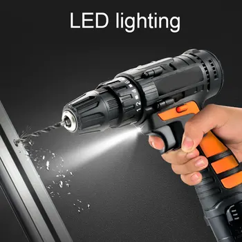 

HOT Electric Screw Driver Drill Cordless Drill Woodworking Tool Rechargeable Woodworking Drills TI99