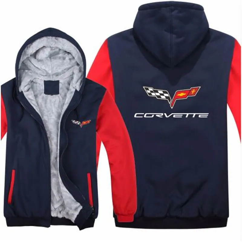 Chevrolet corvette толстовки куртка зимняя мужская повседневная шерстяная подкладка флисовая chevrolet corvette толстовки с капюшоном