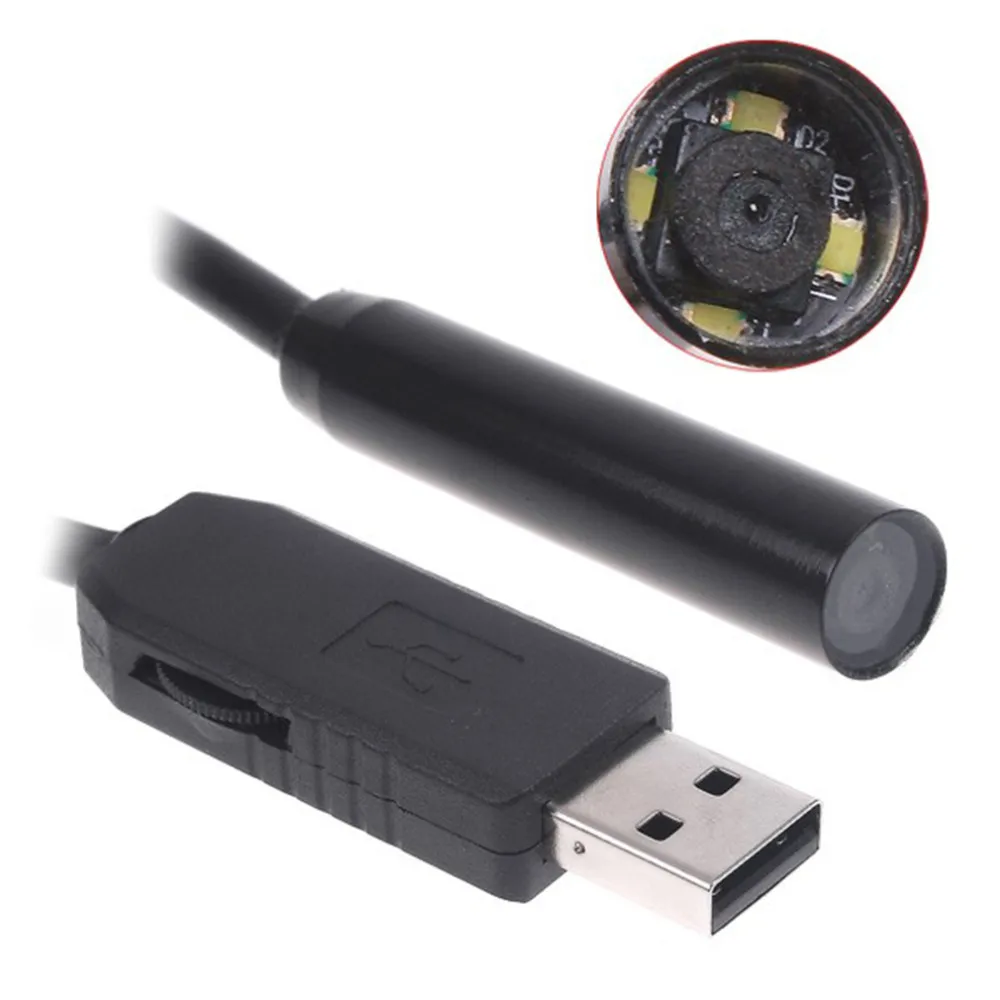 15 м кабель 10 мм Мини цифровой USB 2,0 эндоскоп осмотр 4 светодиодный IP67 водонепроницаемый HD Инспекционная камера для Android PC