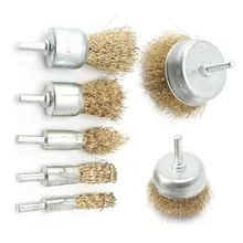 Поставка проволочной щетки части 7 шт. 16-75 мм полировка щетины из нержавеющей стали
