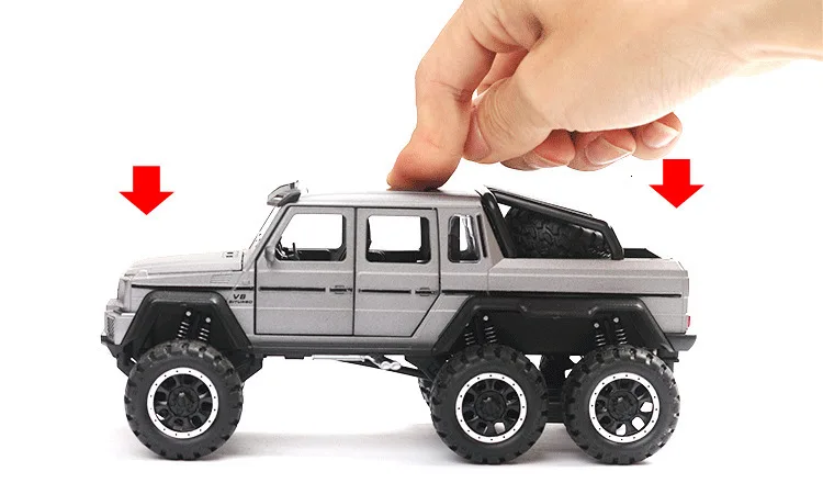 1/32 литые модели автомобилей игрушки G63 6WD AMG желтая модель автомобиля с имитацией Автомобильная подвеска внедорожник игрушка для мальчика