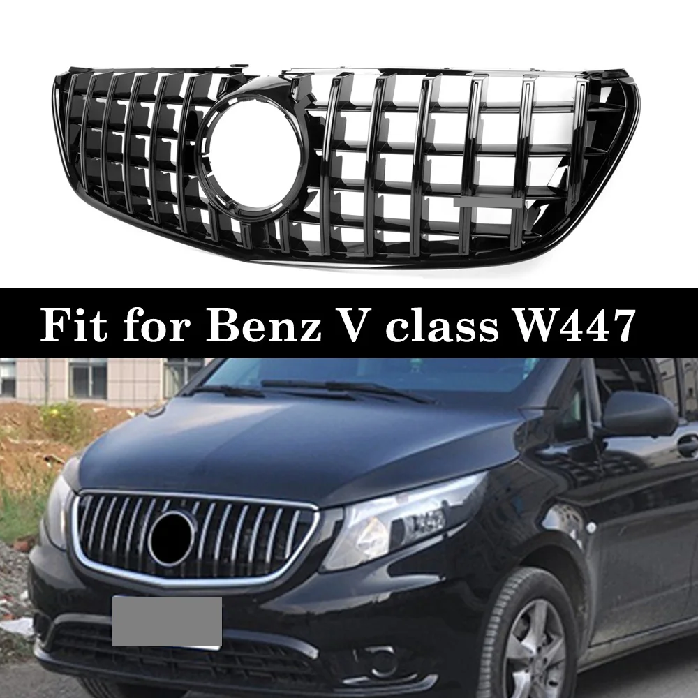 

For Mercedes V class W447 GT Grills vito V260 V250 AMG Racing Grille 2016-18 Without Emblem