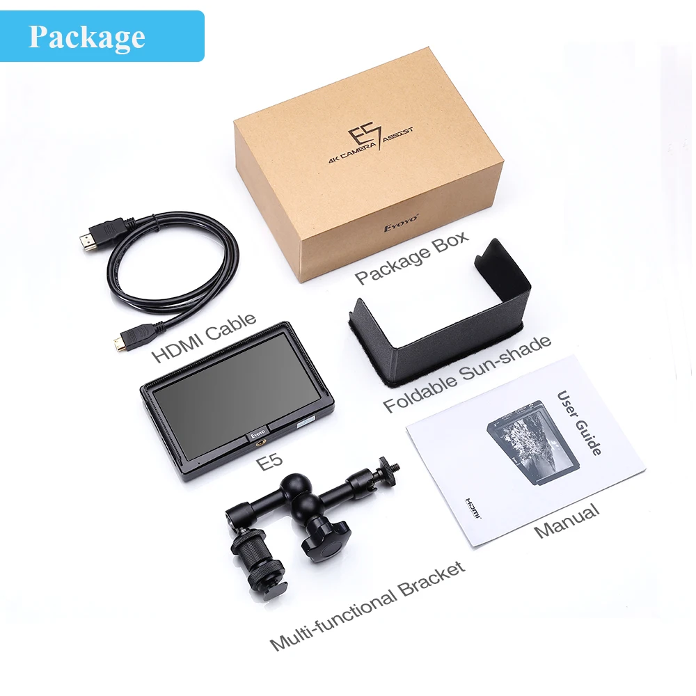 Eyoyo 5 дюймов ультра яркие красные/зеленые/2200nit на Камера полевая DSLR монитор FHD 1920x1080