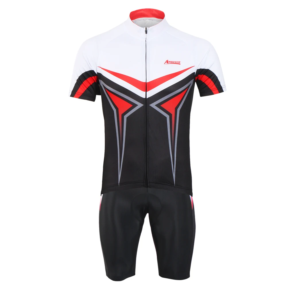 

Hot New Men's Summer Short Sleeve + Cycling Jersey Shirt 3D Padded Shorts Set Cycling Riding Running Suit Clothing Set