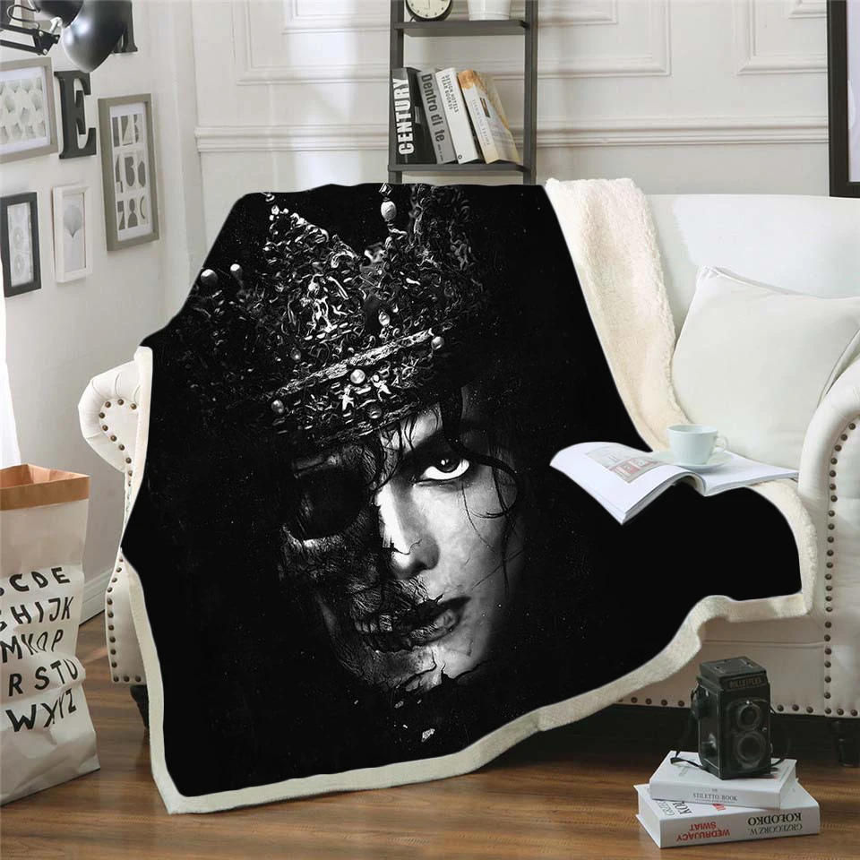 Michael Jackson 3d printed fleece blanket for Beds Hiking Picnic Thick Quilt Fashionable Bedspread Sherpa Throw Blanket style-7