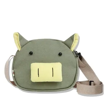 

Pig bag female ugly cute little bag girl cute shoulder piggy bag canvas messenger bag original design