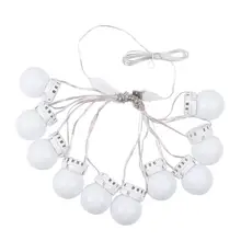 Светодиодный голливудский косметический USB зеркальный светильник белый теплый белый желтый 10 ламп комплект для винтажного туалетного столика