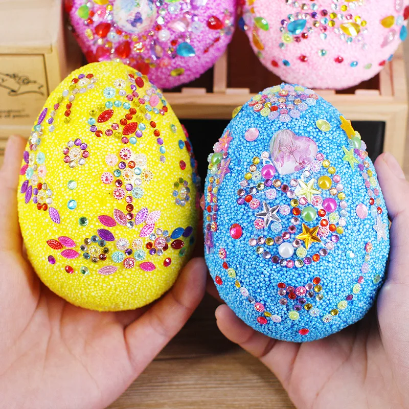 

new crafts kids children's toys snow polymer clay egg Diamond Puzzle Material diy crafts kids toys for girls toys for children 2