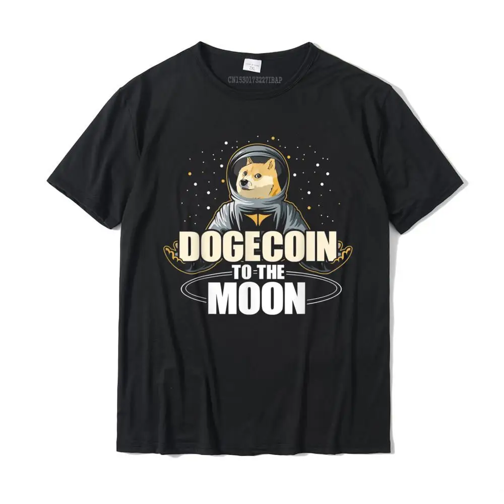 Group Crewneck Top T-shirts Autumn Tops Tees Short Sleeve 2021 New 100% Cotton Custom Sweatshirts Normal Men Top Quality Dogecoin To The Moon Funny Crypto Cryptocurrency T-Shirt__MZ16783 black