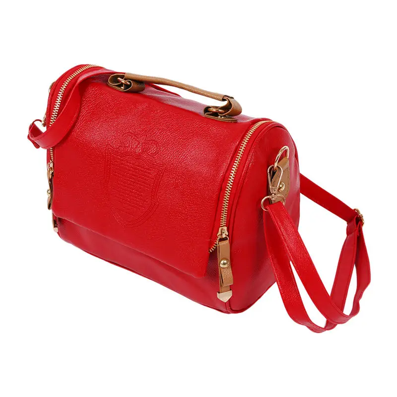 

Fashion Women Handbag Vintage Stamping Shield Camera Satchel Shouder Bags Red