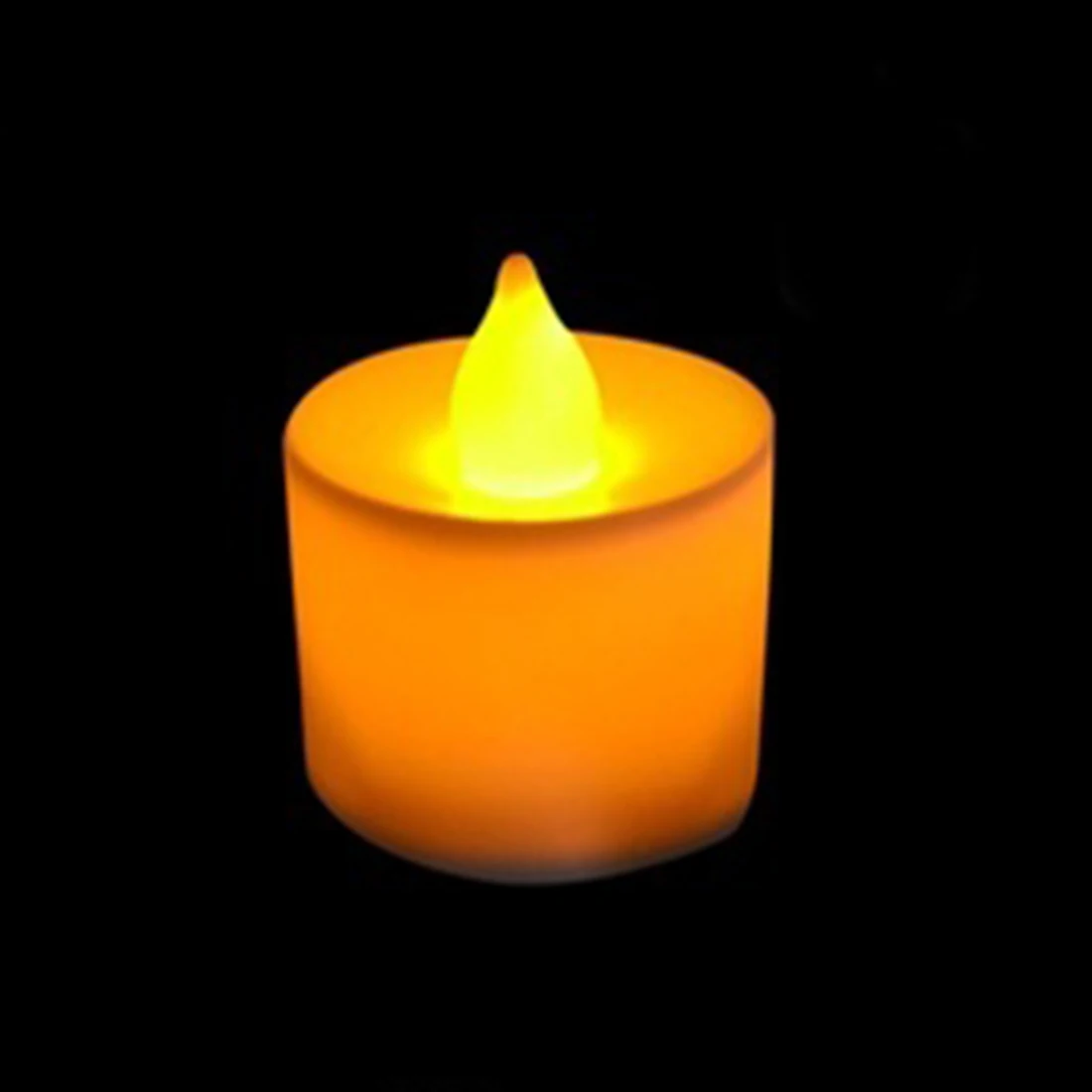 Светодиодный светильник-свеча, 5 шт., многоцветная Лампа, имитация цвета пламени, мигающий чай, украшение для дома, свадьбы, дня рождения - Цвет: Цвет: желтый
