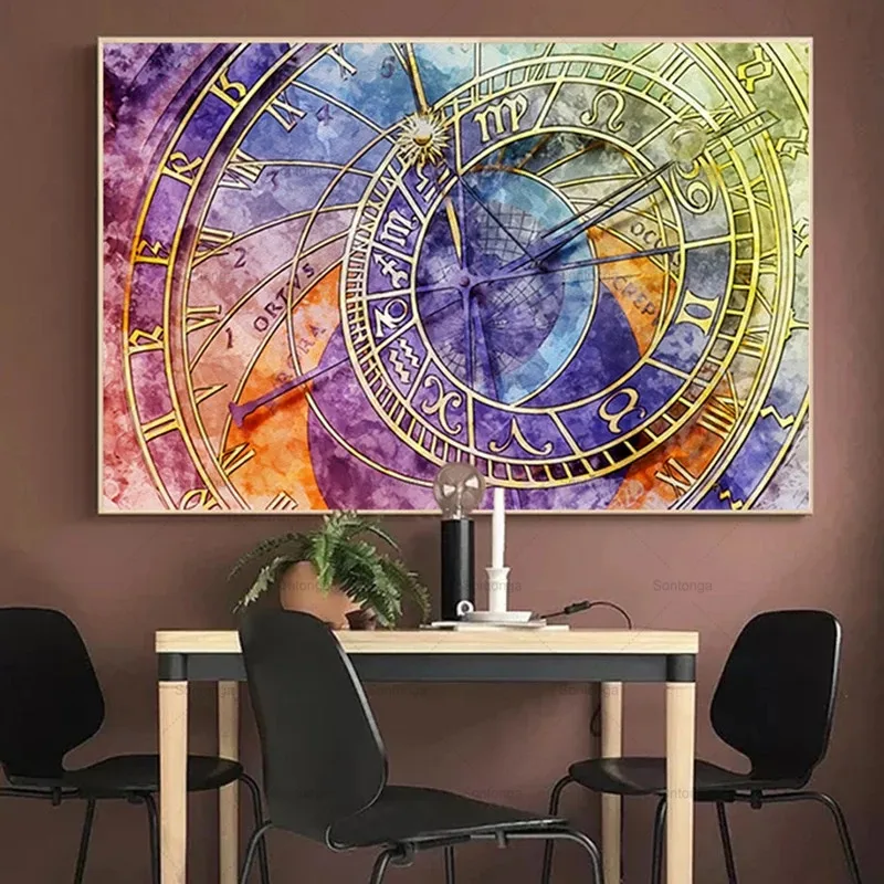 5D Diamond Painting Full Round Drill Clock Picture Embroidery Wall Art Mosaic Cross Stitch Kits Paiting Living Room Decorations | Дом и сад
