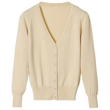 Повседневный вязаный кардиган v-образный вырез длинный рукав Однотонный свитер женский S-6XL свободная Джерси mujer Осенняя женская зимняя одежда