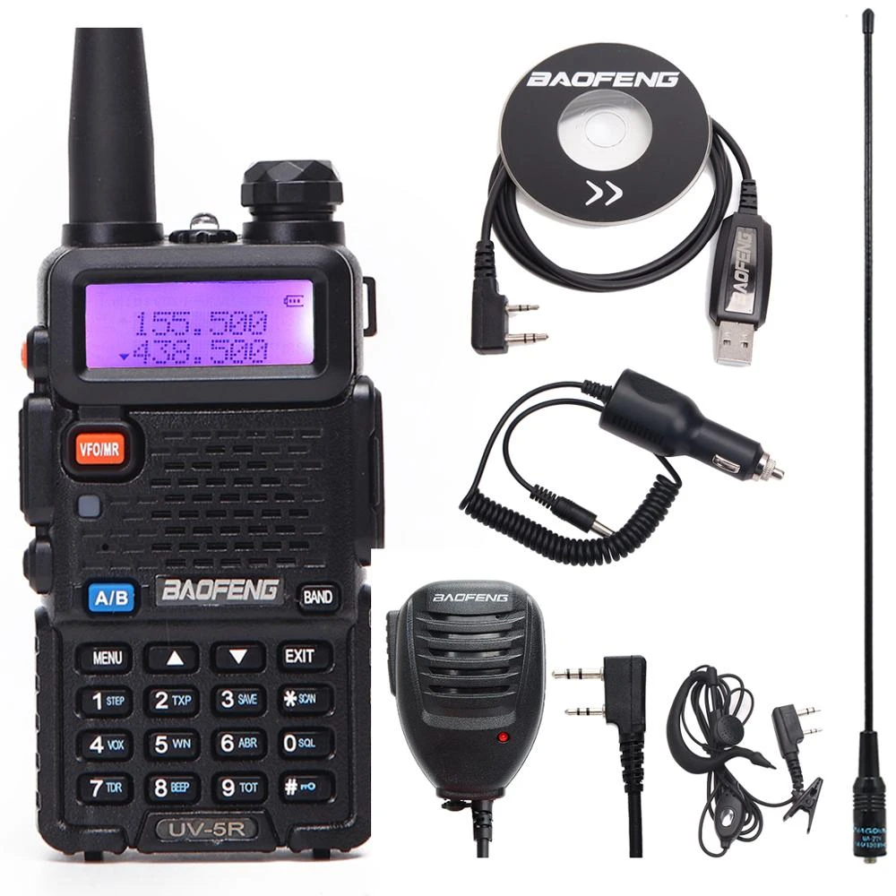 Baofeng Uv 5r Walkie Talkie Professional Cb Radio Station Baofeng Uv5r Transceiver 5w Vhf Uhf Portable Uv 5r Hunting Ham Radio Walkie Talkie Aliexpress