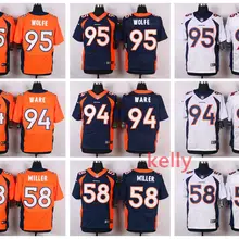 Стилизованный, высокое качество, Денвер s Дерек Вулф Демаркус Ware Von Miller для мужчин, Джерси