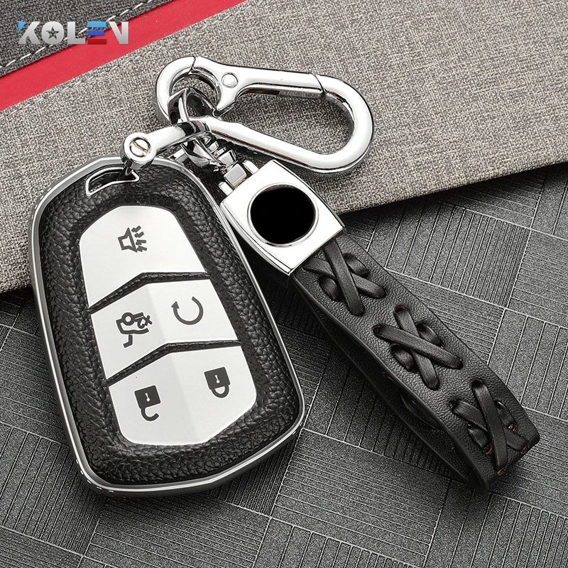 

TPU+PU Car Remote Key Cover Case Shell Fob For Cadillac ATS CTS XTS SRX ATS-L CT5 XT5 XT6 ESV Escalade ELR BLS XLS Accessories