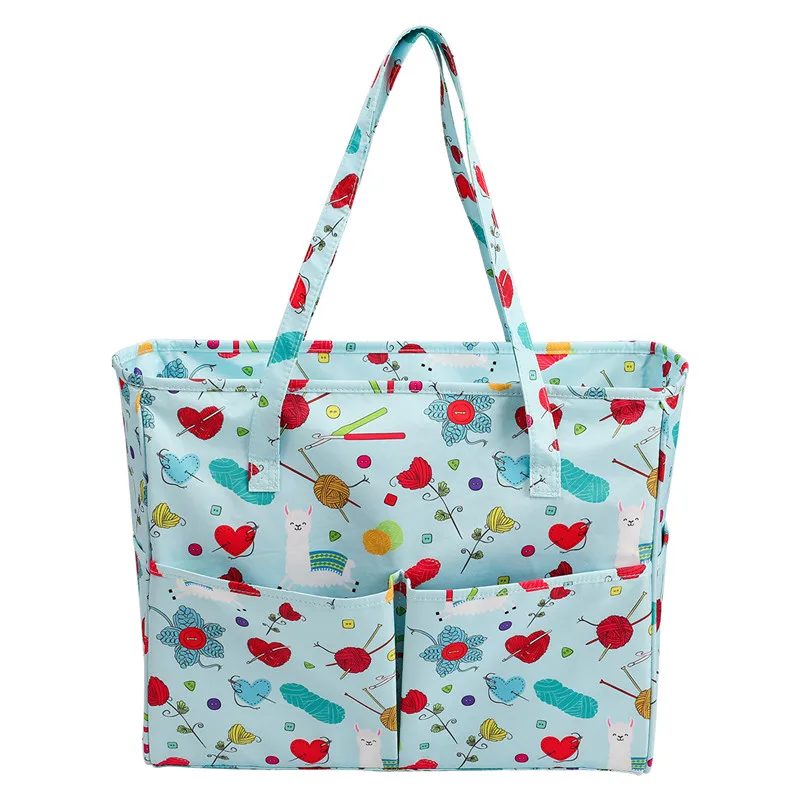 Yarn Knitting Storage Bag for Crochet & Needlework Yarn Balls,Crochet Hooks, Knitting Needles Sewing Accessories (5)