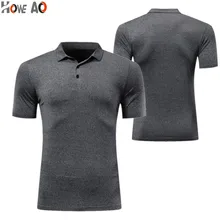 HOWE AO, повседневная мужская рубашка поло, лето, короткий рукав, отложной воротник, тонкие топы, Повседневная дышащая одноцветная рубашка в деловом стиле