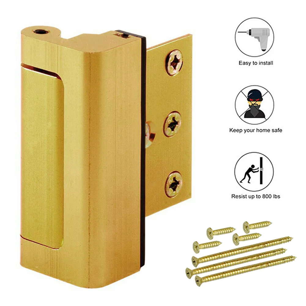 

New Door Reinforcement Lock Aluminium Alloy U Door Reinforcement Lock Defender Security Door Stopper