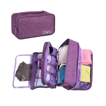 

Convenient Travel Large Capacity Multilayer Compartment Underwear Bag Storage Ties Socks Shorts Bra Organizer Box SWWQ