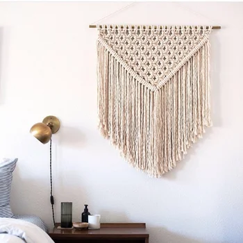 

Macrame Wall Hanging Nordic Ins Bohemian Hand-woven Tapestry Tarpaulin Tassel Tapestry Cover Meter Box Decorative Painting
