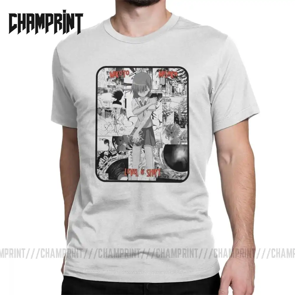 Men S T Shirts Level 6 Mikoto Misaka Toaru Kagaku No Railgun T