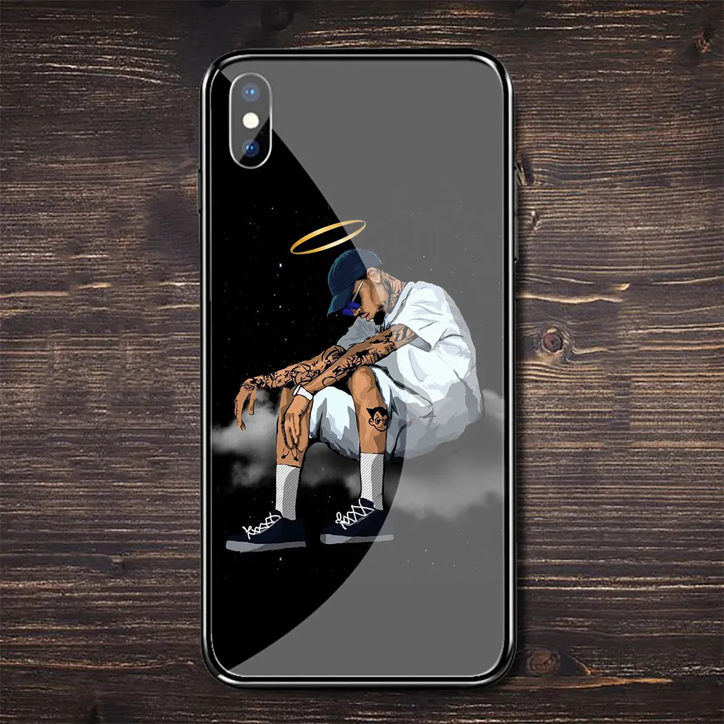 L55 Singer Chris Коричневый чехол из закаленного стекла для iphone 11 Por XS Max XR X 8 7 6 6S Plus 5 5S SE чехол - Цвет: TG10