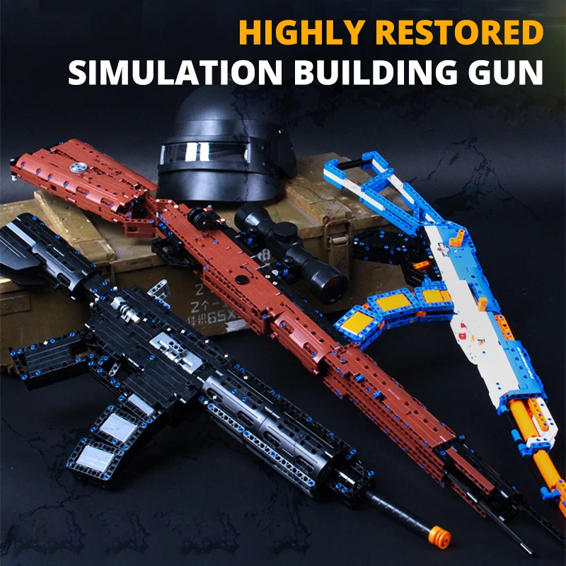 Revolver Pistol Power GUN SWAT Building Blocks Set Desert Eagle M23 UZI Weapon Model fit legoingly