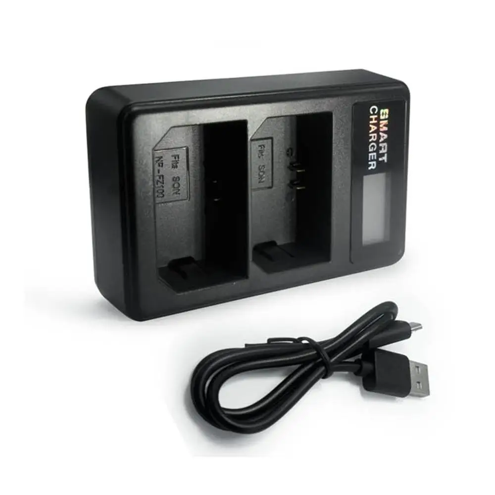 LP-E6 сменная батарея умный светодиодный двойной USB зарядное устройство для Canon LP-E6/LP-E6N и Canon EOS 5D Mark II/III, 5DS, 5DS R, 6D, 7D, 7D - Цвет: Темно-серый
