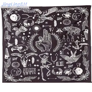 

Tapestry, Black Finger Satin Wall Decoration Blanket Wall Partition Curtain, Suitable For Living Room And Bedroom