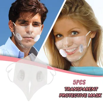 

Transparent Mouth Masks For Women Men Face Cover With Valve Respirator Clear Visible Expression For The Deaf And Hard Of Hearing