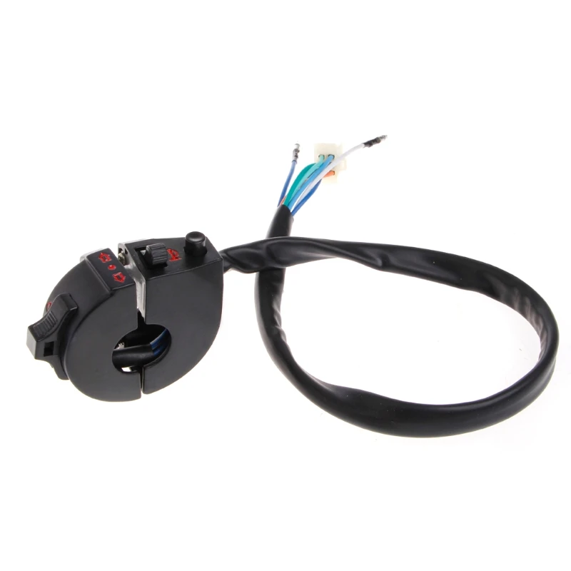 Buzina de Guidão Interruptor do Feixe Novo Peça Motocicleta Universal 7 – 8 Controle Interruptor Esquerdo Seta Luz hi Imperdível lo 1 dc 12v
