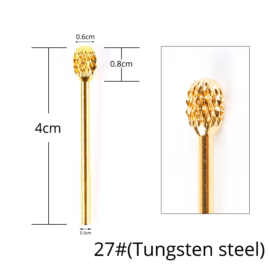 Alileader карбид вольфрама фреза для ногтей сверла для электрической дрели керамический фреза инструмент для ногтей - Цвет: 27