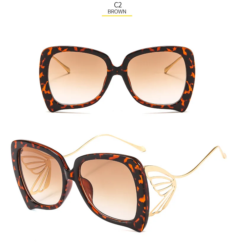 Модные элегантные женские солнцезащитные очки с бабочкой, новые брендовые, большие солнцезащитные очки, UV400 очки для женщин, мужские, ouclos de sol