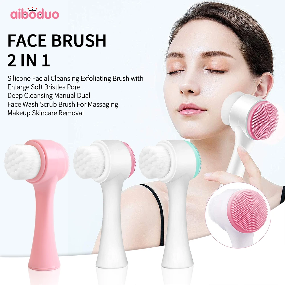 RAIALL Silicone Face Scrubber Exfoliator Brush Manual Facial Cleansing Brush  Pad Soft Face Cleanser For Exfoliating And Massage Pore For All Skin Types,  Pack | Soft Facial Cleansing Brush Silicone Face Scrubber