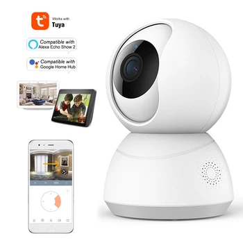 

WIFI IP Camera 1080P Smart Home Security Indoor Outdoor House Monitor Mini Pet Monitoring Tuya App Remote Control for Alexa