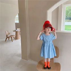 Robes pour filles, jupe coréenne à pois, manches courtes, jolie robe de princesse de Style occidental, nouveaux produits, été, 2021 