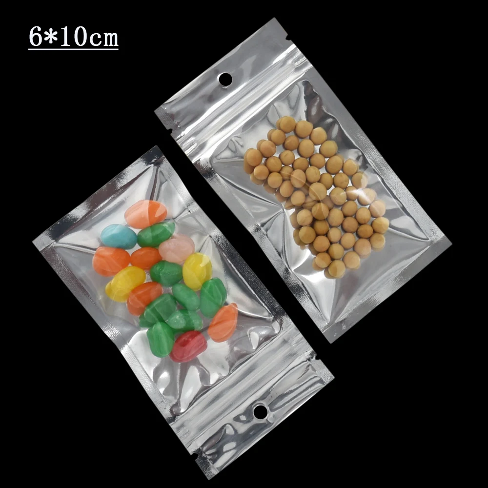 

6x10cm(2.36''x3.94'') Small Sealable Clear Bags Plastic Ziplock Bags Zip Lock Self Seal Pouches with Round Hang Hole 2000Pcs