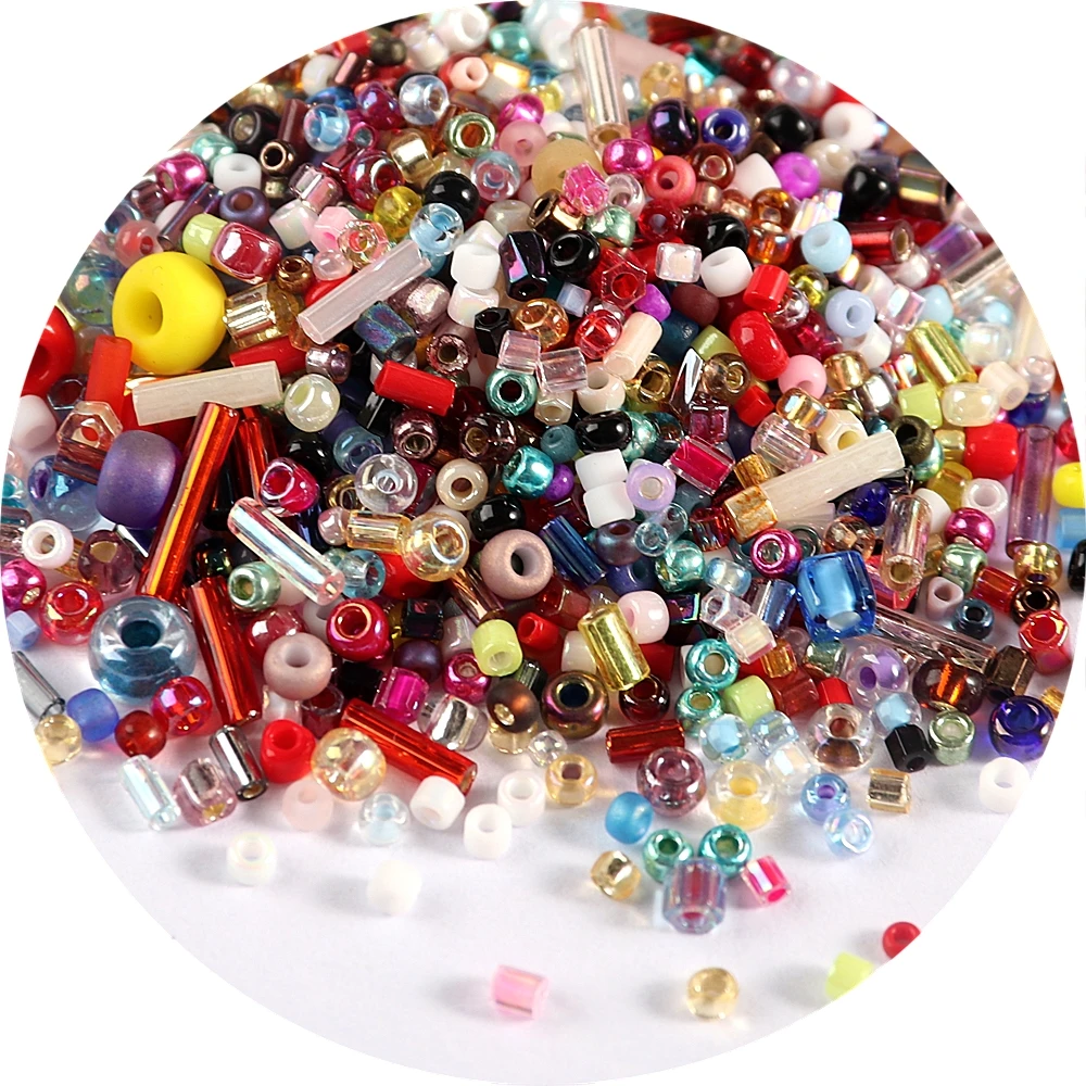 500Pcs Japan Miyuki Seed Beads Mixed Delica Round Glass Beads Mix Colors and Size Glass Twist Bugle Tube For Clothing Accessory 5