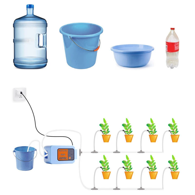 Intelligent Automatic Drip Irrigation System Mobile Phone Remote WIFI Control Watering Device for Garden Plant Water Pump Timer