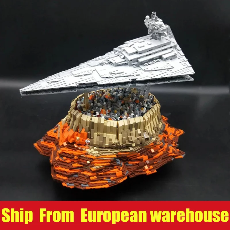 MOC 18916 Звездные игрушки войны Разрушитель Круизный корабль Империя над Jedha город