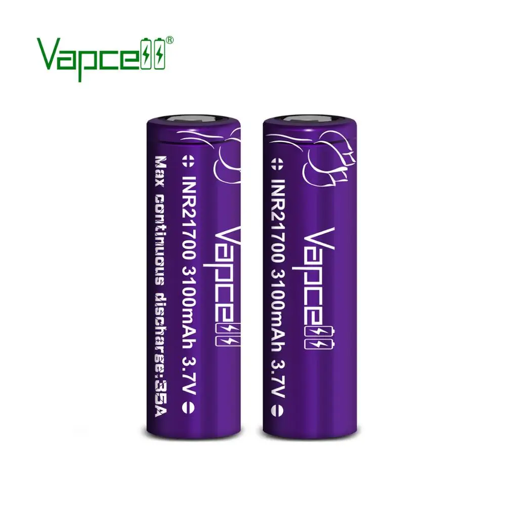 Vapcell сильнейшая мощность 21700 3100mah 35A rewrap 30T 3,7 V литиевая батарея для фонарика